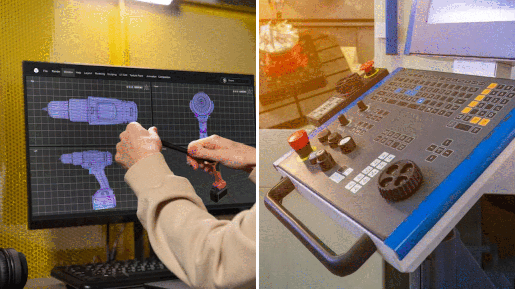Infographic showcasing top CAD/CAM software solutions used in CNC manufacturing – MYT Machining